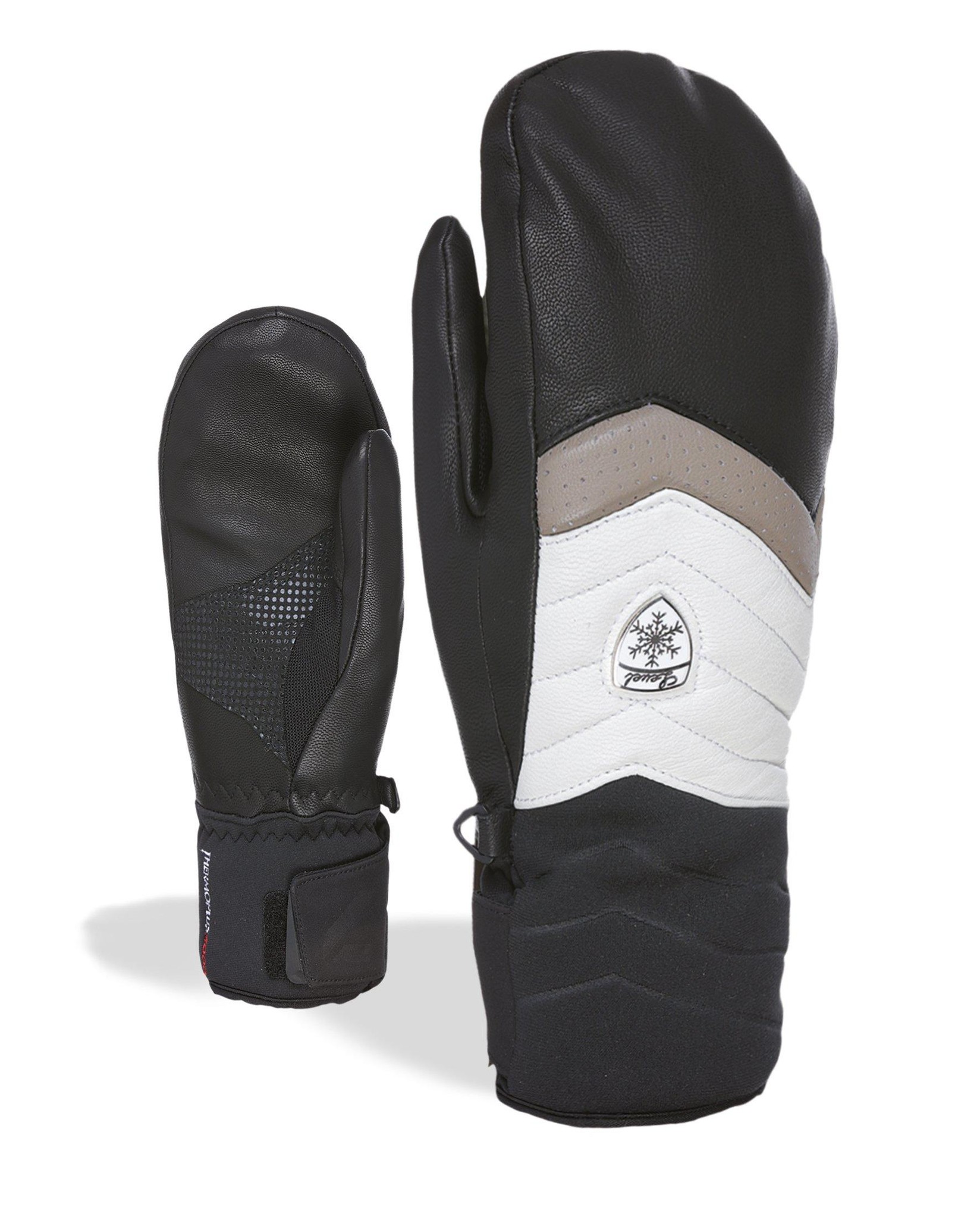 LEVEL Ženske rukavice za skijanje MAYA MITT, Crno-bele