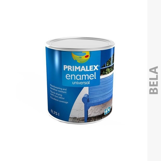 PRIMALEX Emajl na vodenoj bazi, 0.75l, Beli