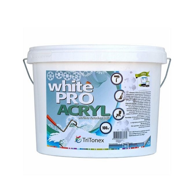 TRITONEX Disperzija White pro acryl, 15l