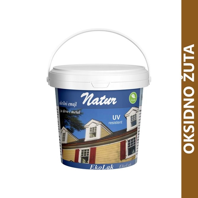 NATUR Akrilni emajl za drvo i metal, 0.75l, Oker