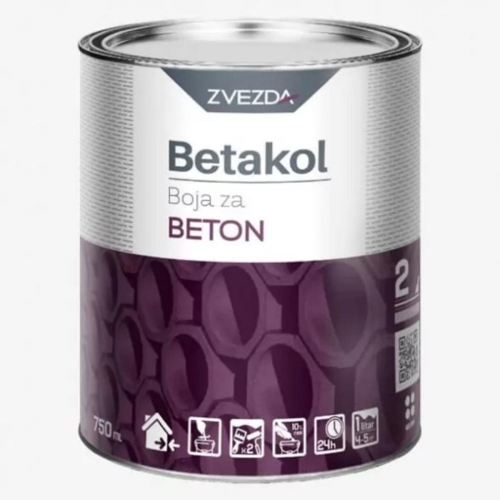 HELIOS Betakol boja za beton, 0.75l, Braon