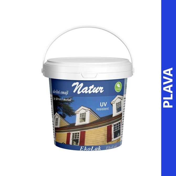 NATUR Akrilni emajl za drvo i metal, 0.75l, Plava