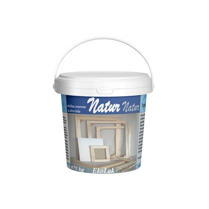 EKOLAK Natur osnovna boja za drvo, 0.75l, Bela