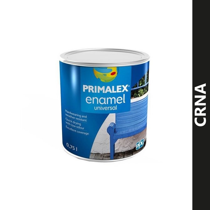 PRIMALEX Emajl na vodenoj bazi, 0.75l, Crni