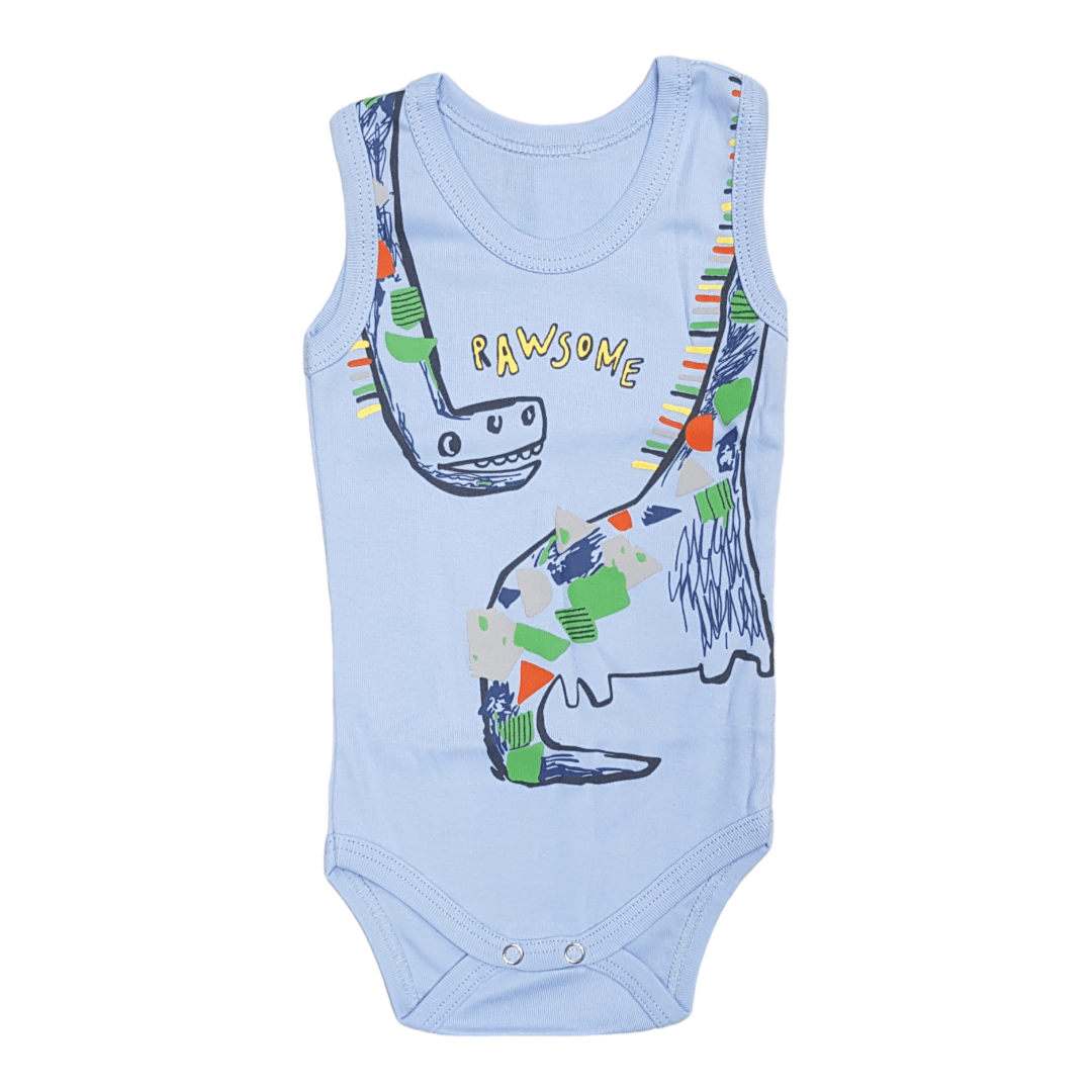 KIKO CLUB Bodi za bebe Dino, Plavi