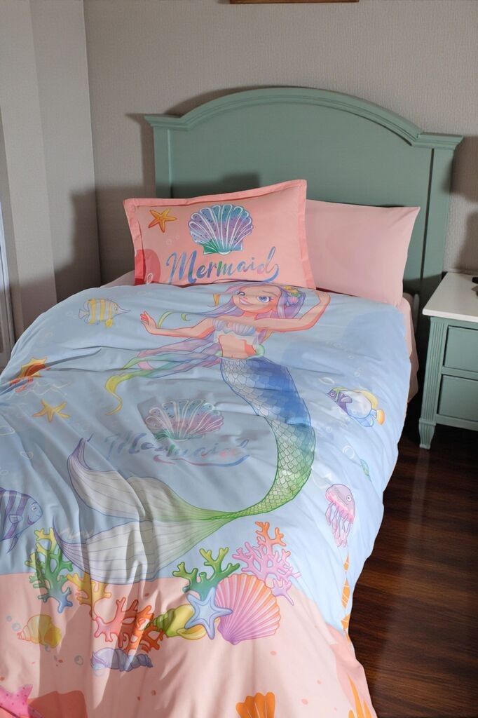 Viktorija Dečija posteljina DREAM, 100% pamuk, Dezen Mermaid
