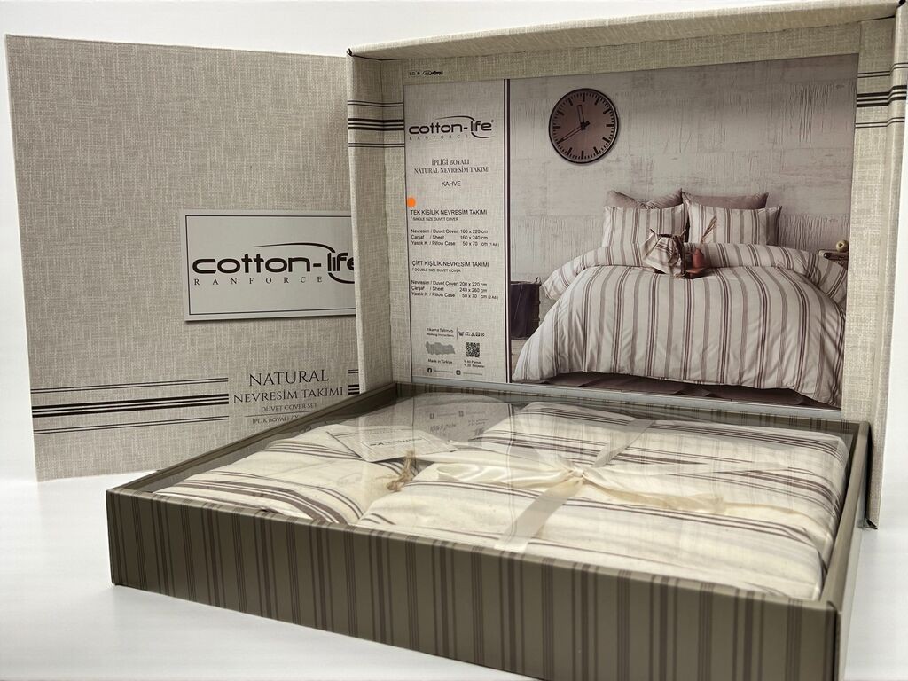 Viktorija Komplet set posteljina Cotton-Life 160x220cm Kahve