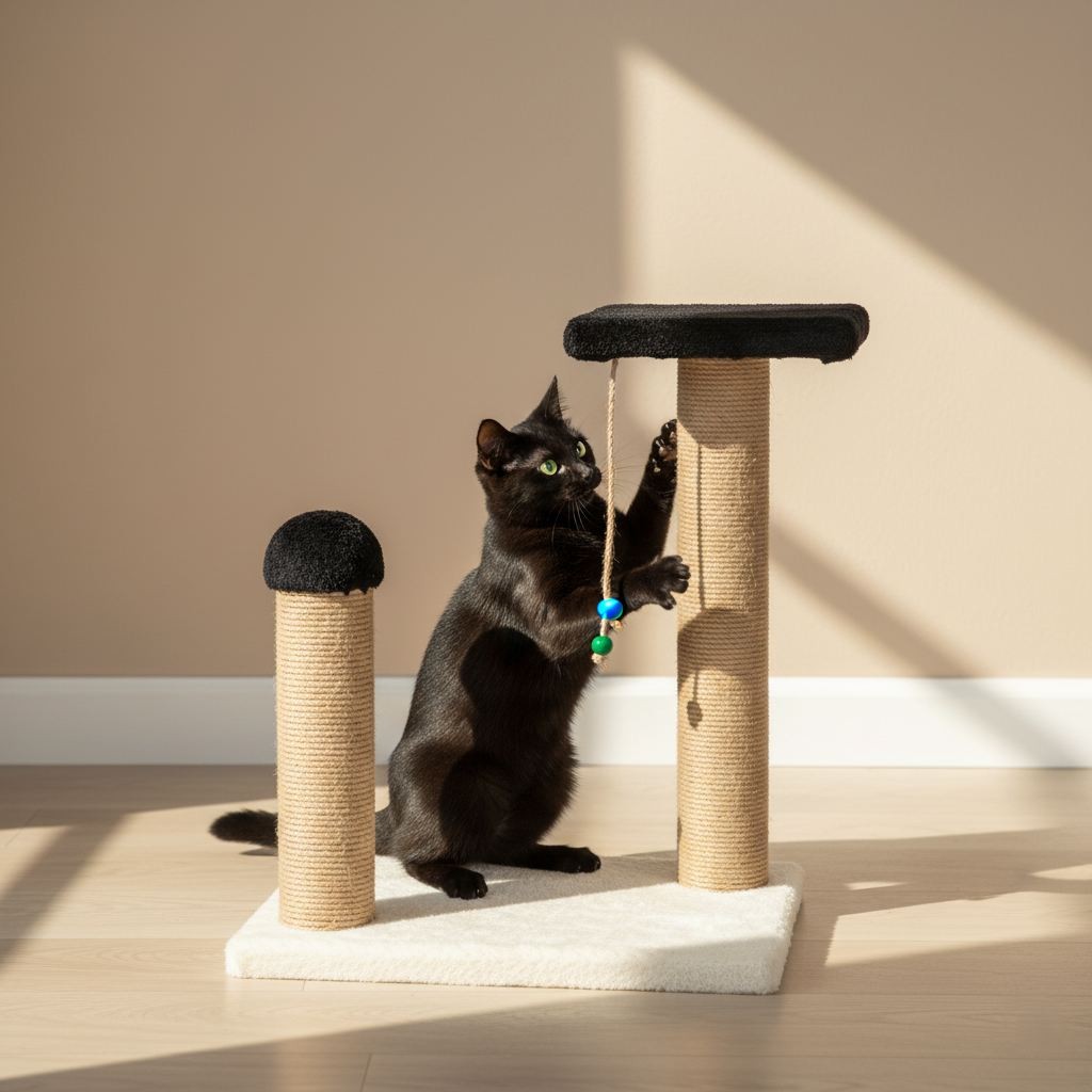 Paws & Whiskers Grebalica za mačke Else, Crna