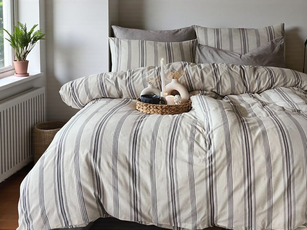 Viktorija Komplet set posteljina za Francuski ležaj Cotton-Life 200x220cm, Indigo