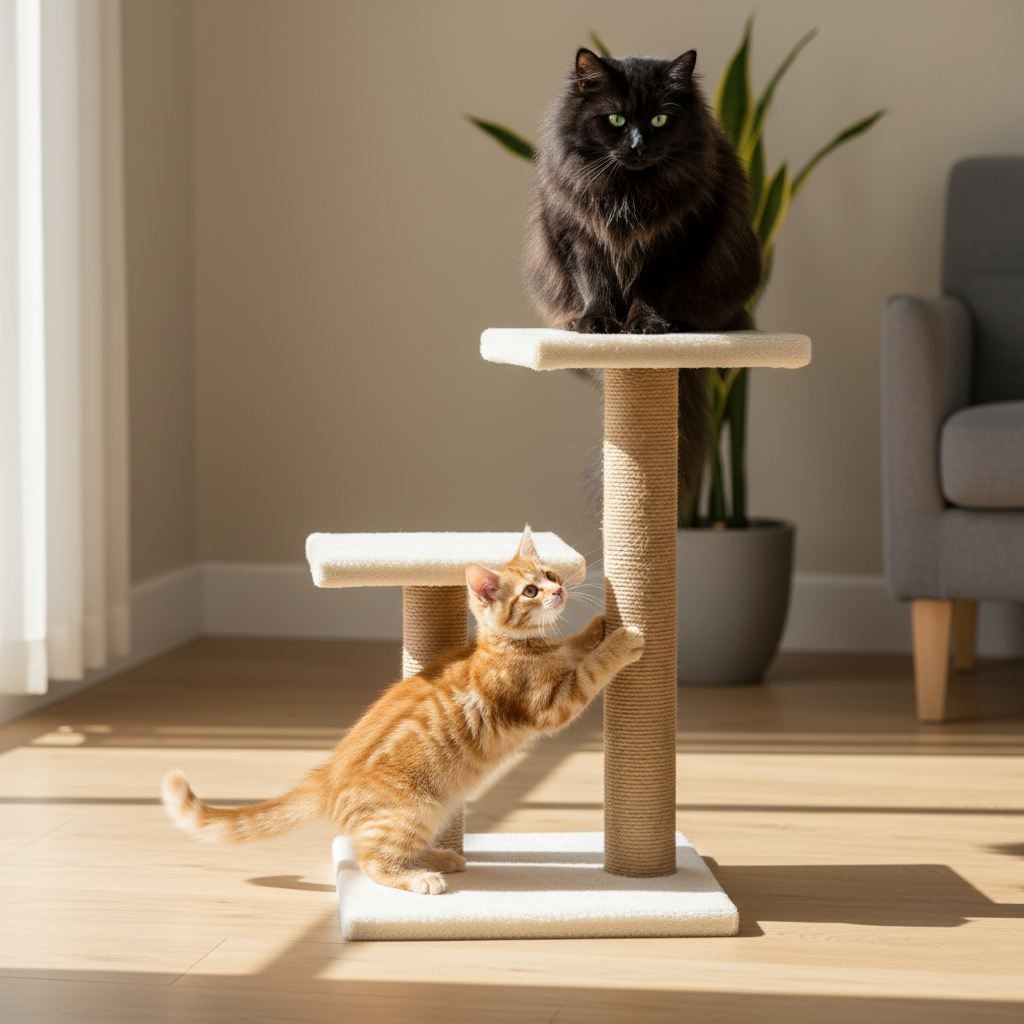 Paws & Whiskers Grebalica za mačke Luzi, Bela