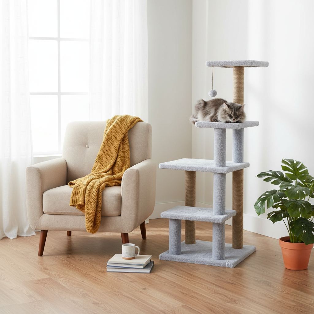 Paws & Whiskers Grebalica za mačke Alessi, Siva