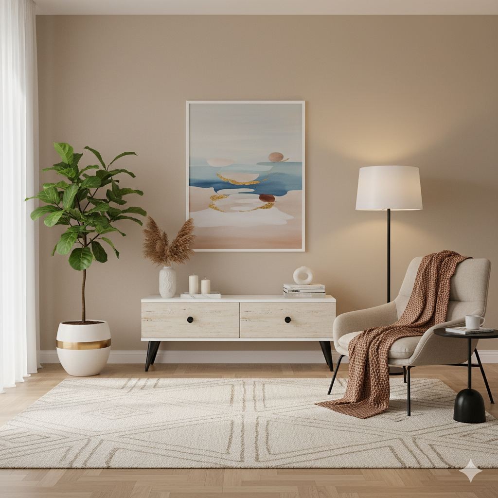 Hanah Home TV Komoda Mona 120, 120x40.5x32cm, Krem