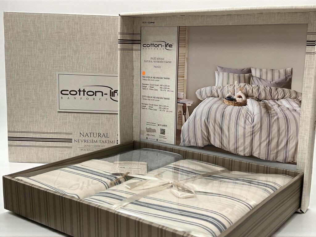 Viktorija Komplet set posteljina Cotton-Life 160x220cm Indigo