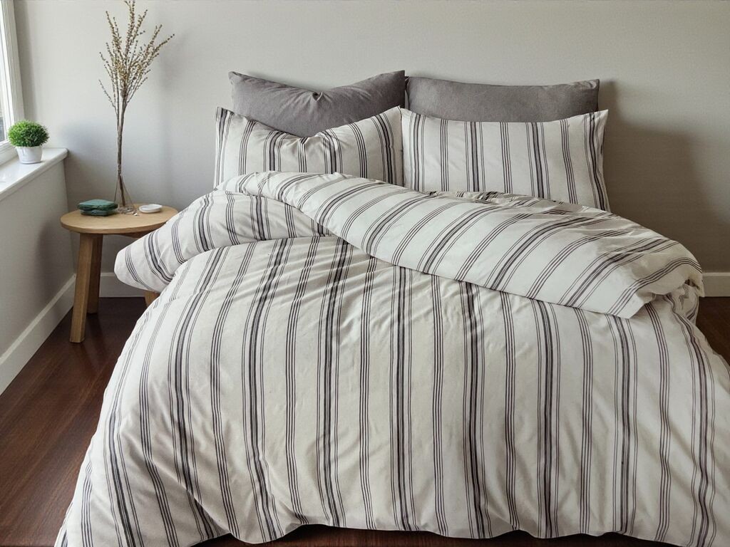 Viktorija Komplet set posteljina za Francuski ležaj Cotton-Life 200x220cm, Antrasit