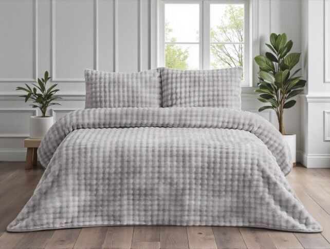 Viktorija Ćebe set Reflections – 220x240cm + 2 jastučnice 50x70cm Gri