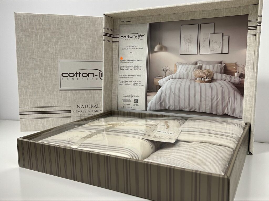 Viktorija Komplet set posteljina Cotton-Life 160x220cm Bej