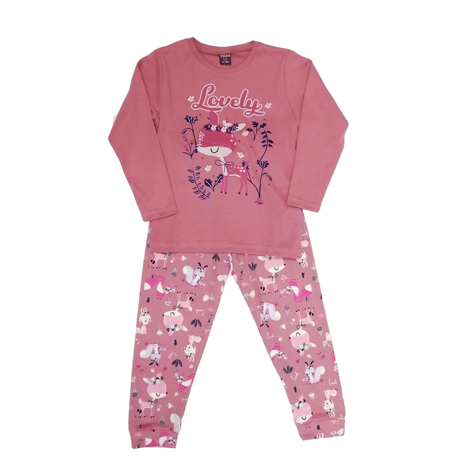 Pidžama za devojčice Lovely, Roze