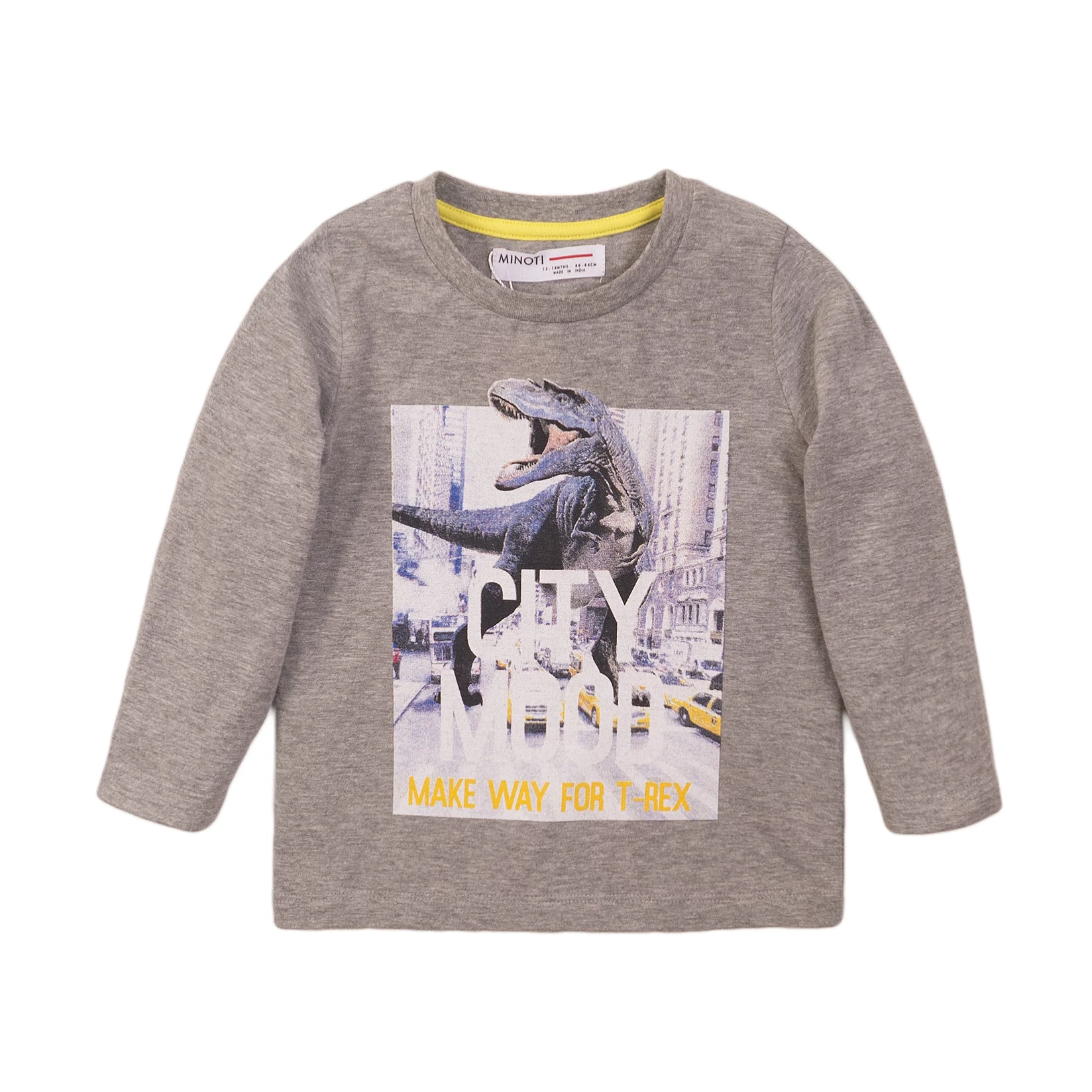 MINOTI Majica za bebe 3TODCTEE1, Tamnosiva