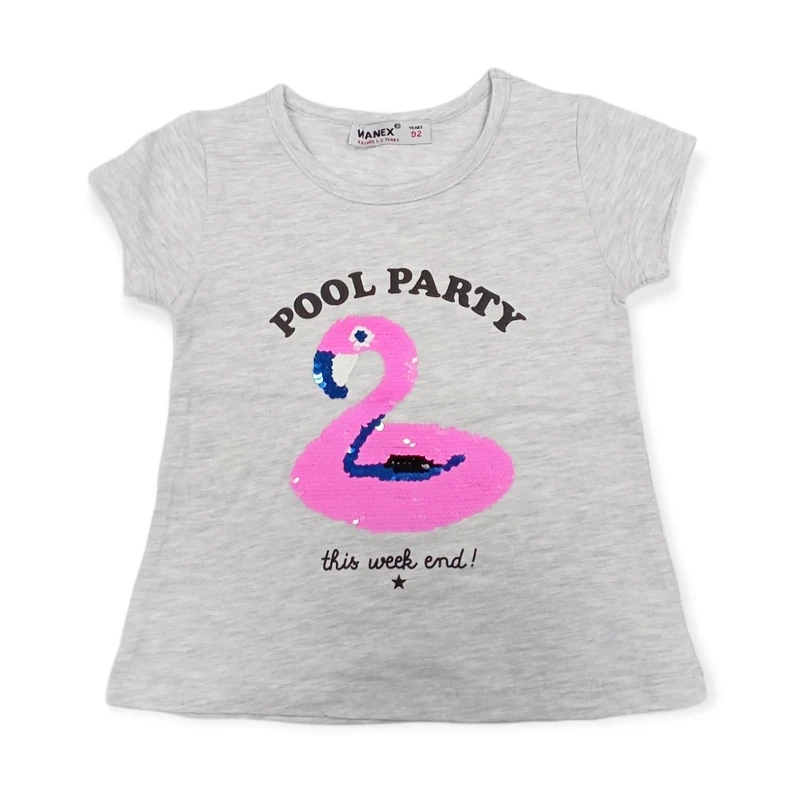 Majica za devojčice 31067, Svetlosiva