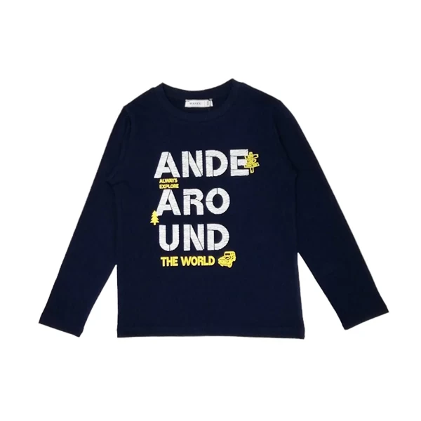 Majica dugih rukava za dečake 16122, Teget