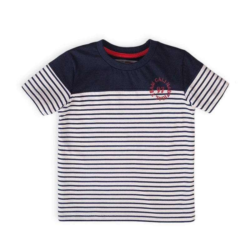 MINOTI Majica za dečaka DECK1, Teget- beli