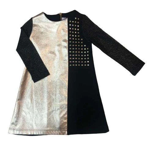 VRABAC Haljina za bebe BB18KK3032, Crno- zlatna