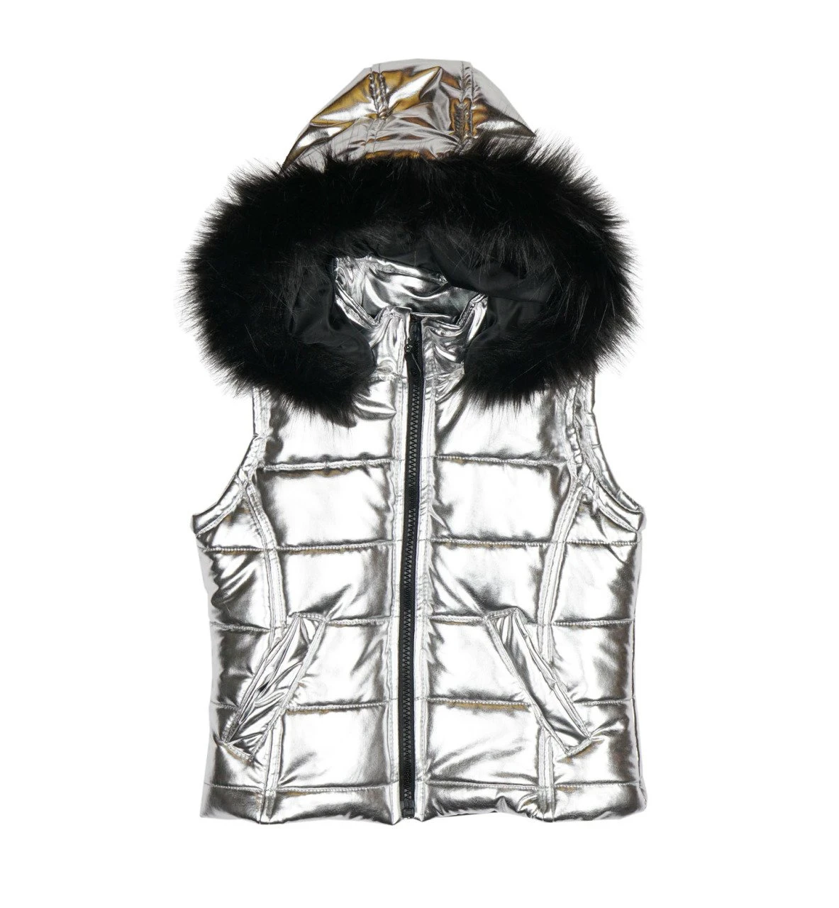 Prsluk za devojčice BB18KK3043, Srebrne boje