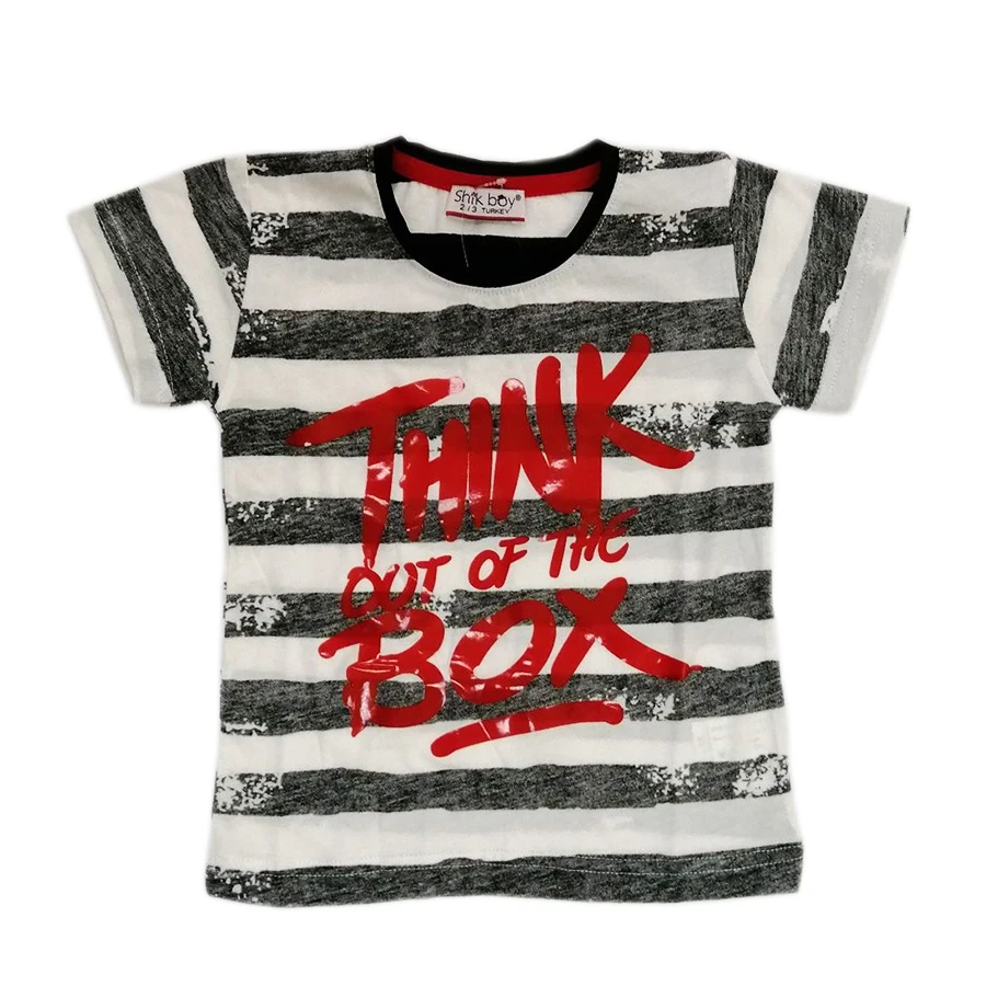 Majica za devojčice Think, Crno- bela