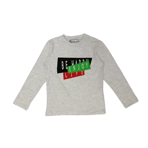 Majica dugih rukava za dečake 16125, Svetlosiva