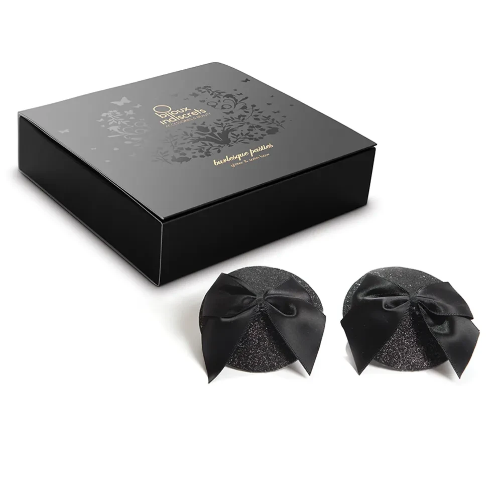 Bijoux Indiscrets Štitnici za bradavice, Satenski, Crni