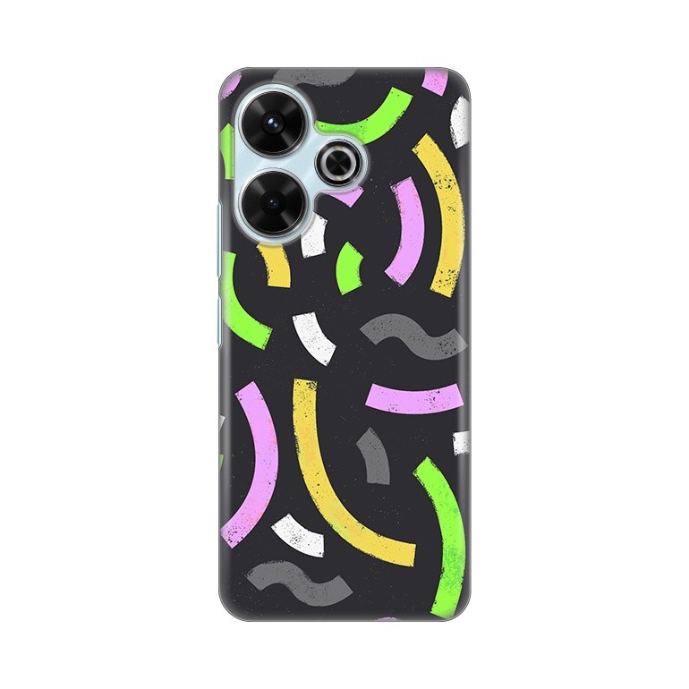 Maska za telefon Silikonska Print za Xiaomi Redmi 13 Happy Lines gray