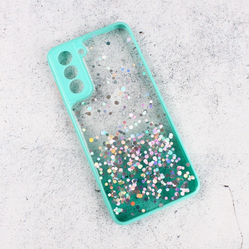 Maska za telefon Frame Glitter za Samsung G991B Galaxy S21, Menta
