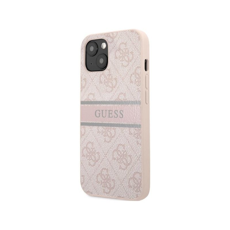 Maska za telefon Guess Hc PU 4G Stripe za iPhone 14 Plus 6.7 , Roze
