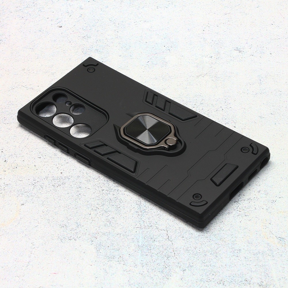 TERACELL Maska za telefon sa prstenom Cube Ring za Samsung S908B Galaxy S22 Ultra 5G, Crna