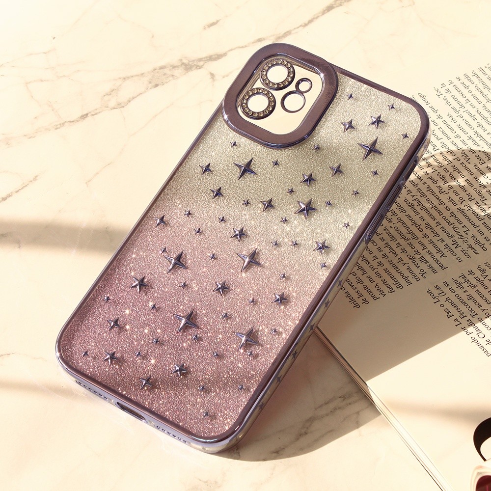 Maska za telefon Shiny Frame za iPhone 11 6.1, Ljubičasta