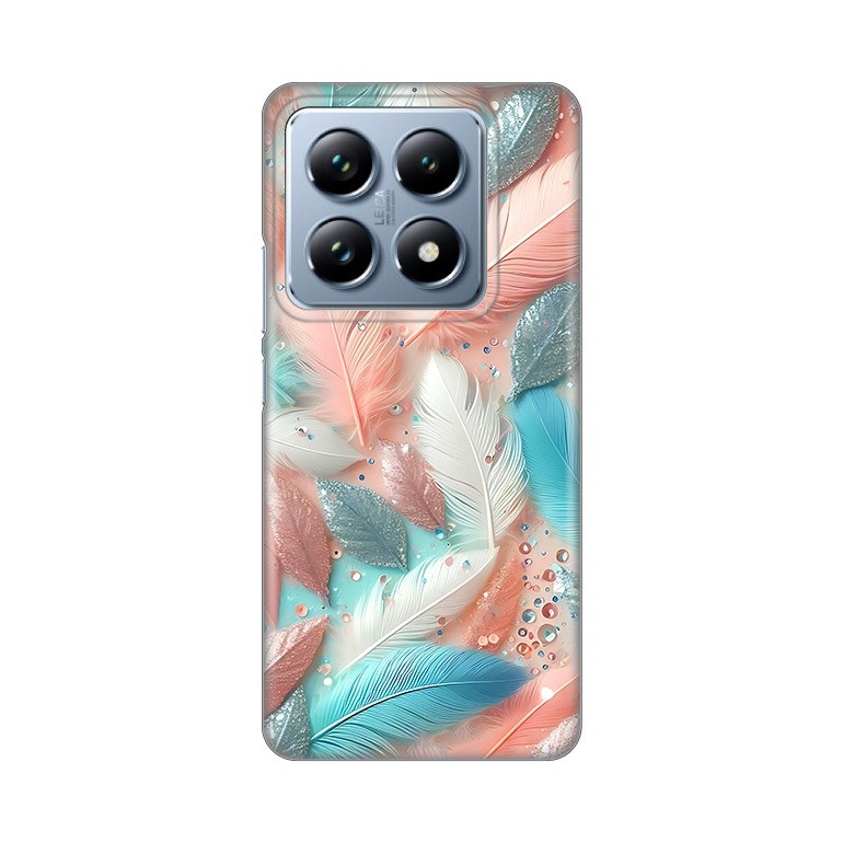 Maska za telefon Silikonska Print za Xiaomi 14T Pro Pastel Feathers