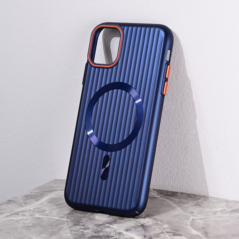 Maska za telefon Magsafe Stripe za iPhone 11 6.1, Plava