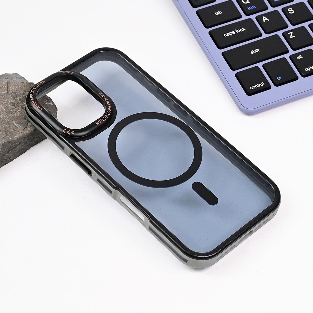 Maska za telefon Magsafe Trendy za iPhone 16 6.1, Crna