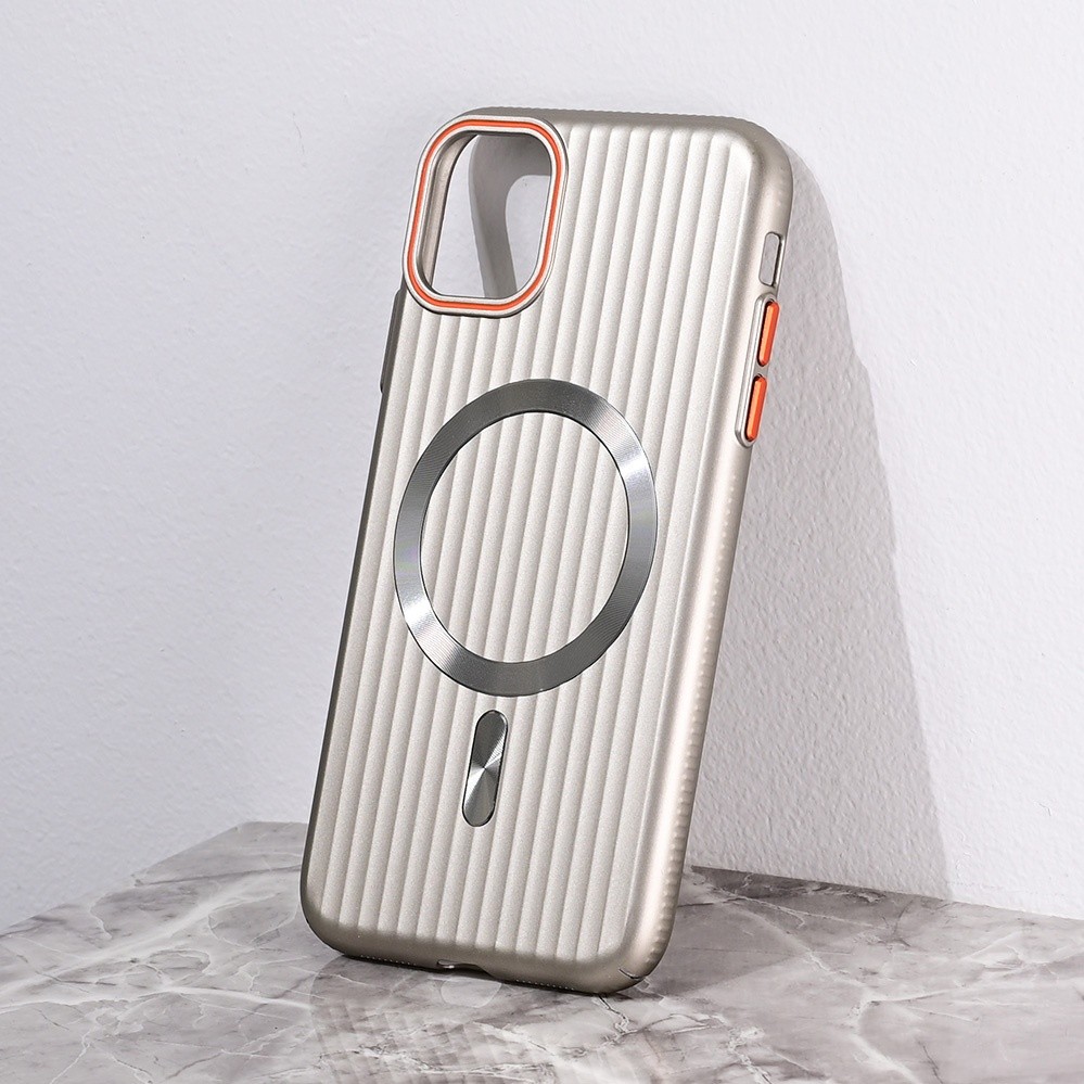 Maska za telefon Magsafe Stripe za iPhone 11 6.1, Siva