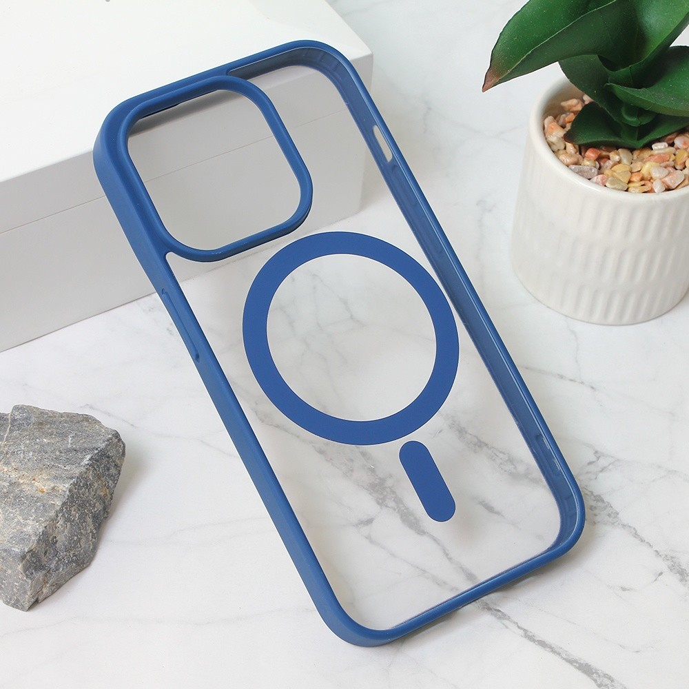 Maska za telefon Magesafe za iPhone 15 Pro 6.1, Tamnoplava