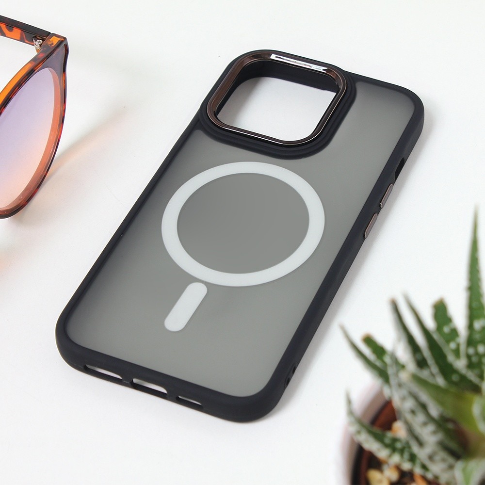 Maska za telefon Magsafe colorful za iPhone 15 Pro 6.1, Crna