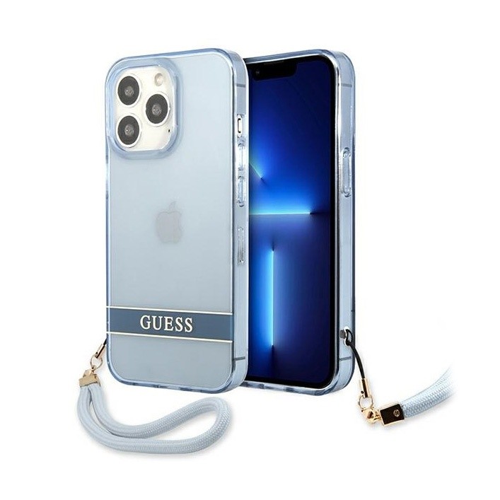 Maska za telefon Guess Hc PC/TPU Translucent za iPhone 13 Pro 6.1, Plava