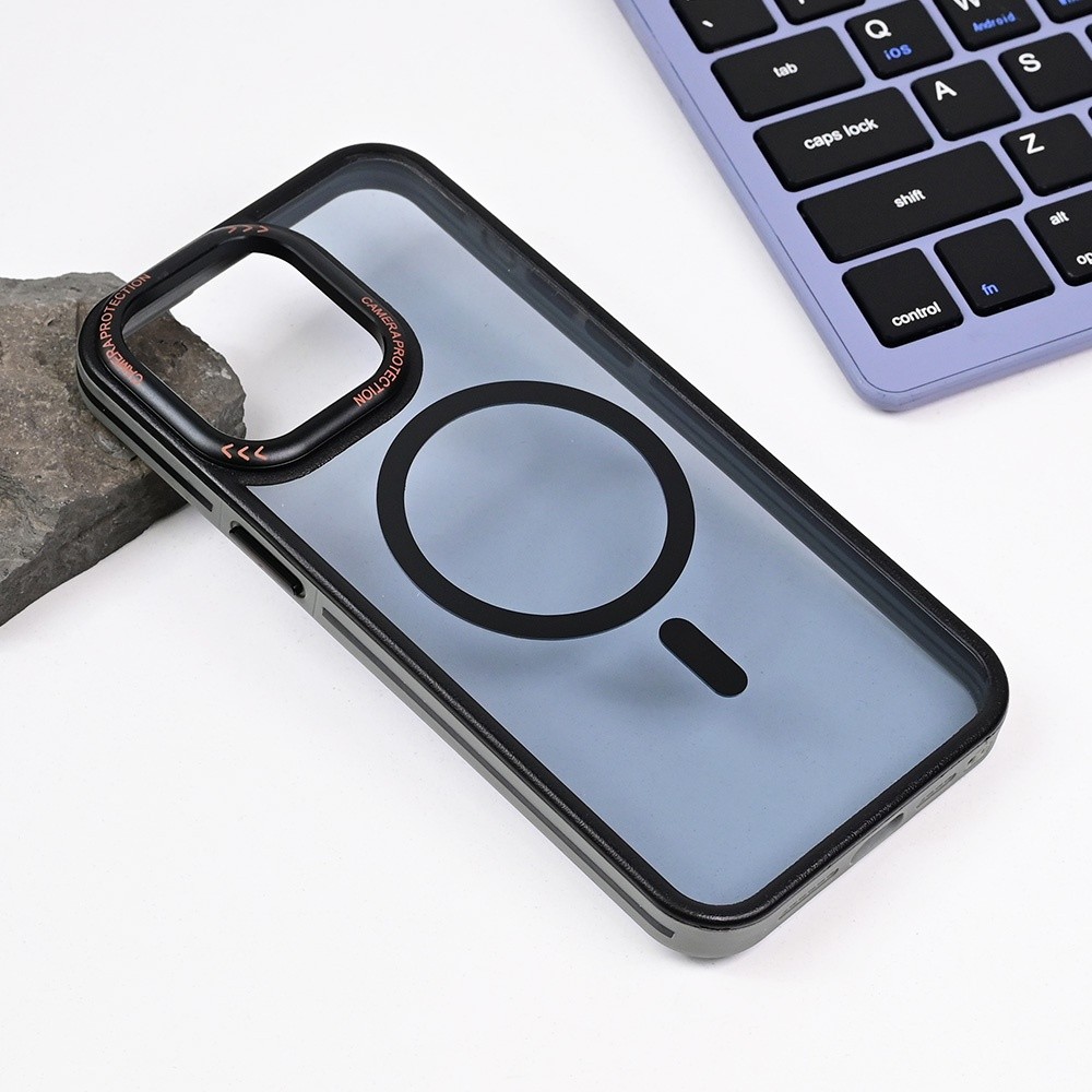 Maska za telefon Magsafe Trendy za iPhone 15 Pro Max 6.7, Crna