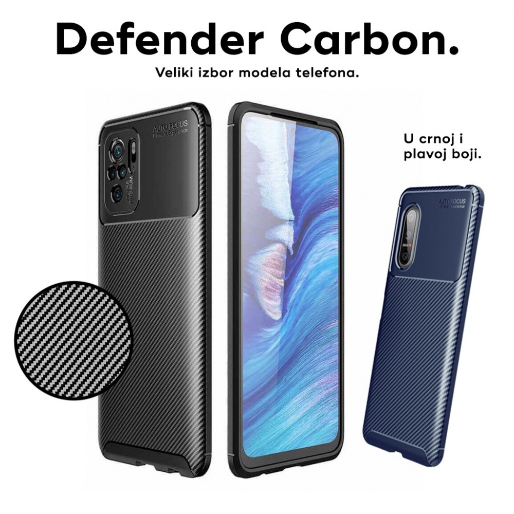 TERACELL Maska za telefon Defender Carbon za Samsung S936B Galaxy S25 Plus, Crna