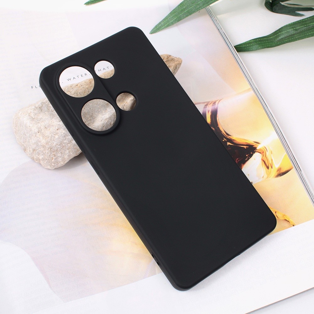 TERACELL Maska za telefon Soft Velvet za Xiaomi Redmi Note 13 Pro 4G, EU, Crna