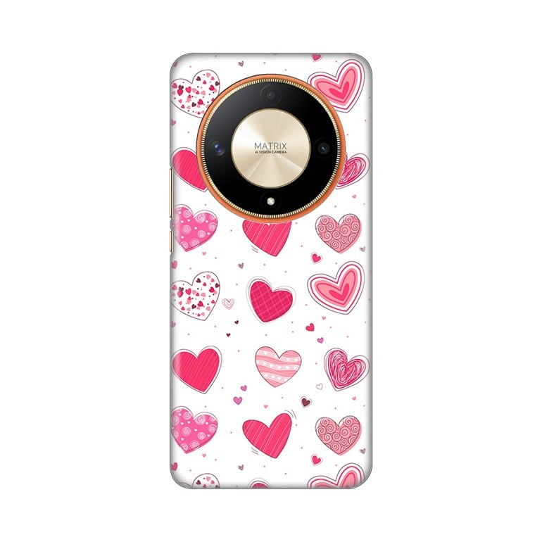 Maska za telefon Silikonska Print Skin za Honor Magic 6 Lite Pink Hearts