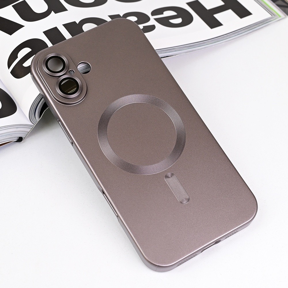 Maska za telefon Magsafe Chrome za iPhone 16 Plus 6.7, Siva