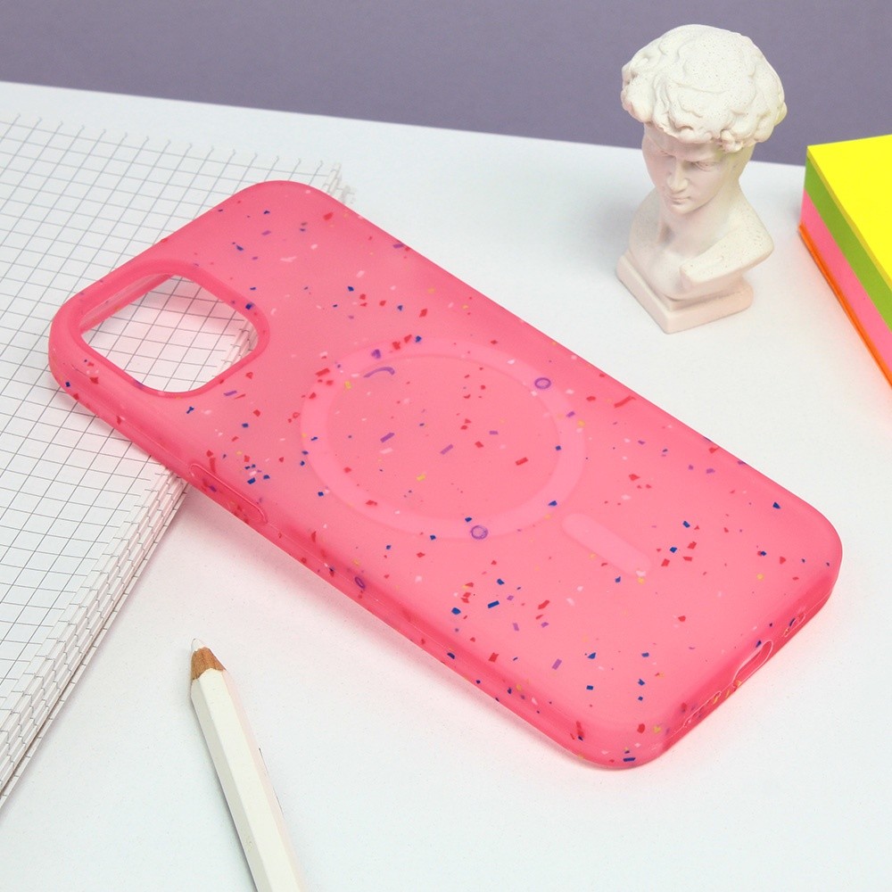 TERACELL Maska za telefon Colorful Magsafe za iPhone 13 6.1, Crvena