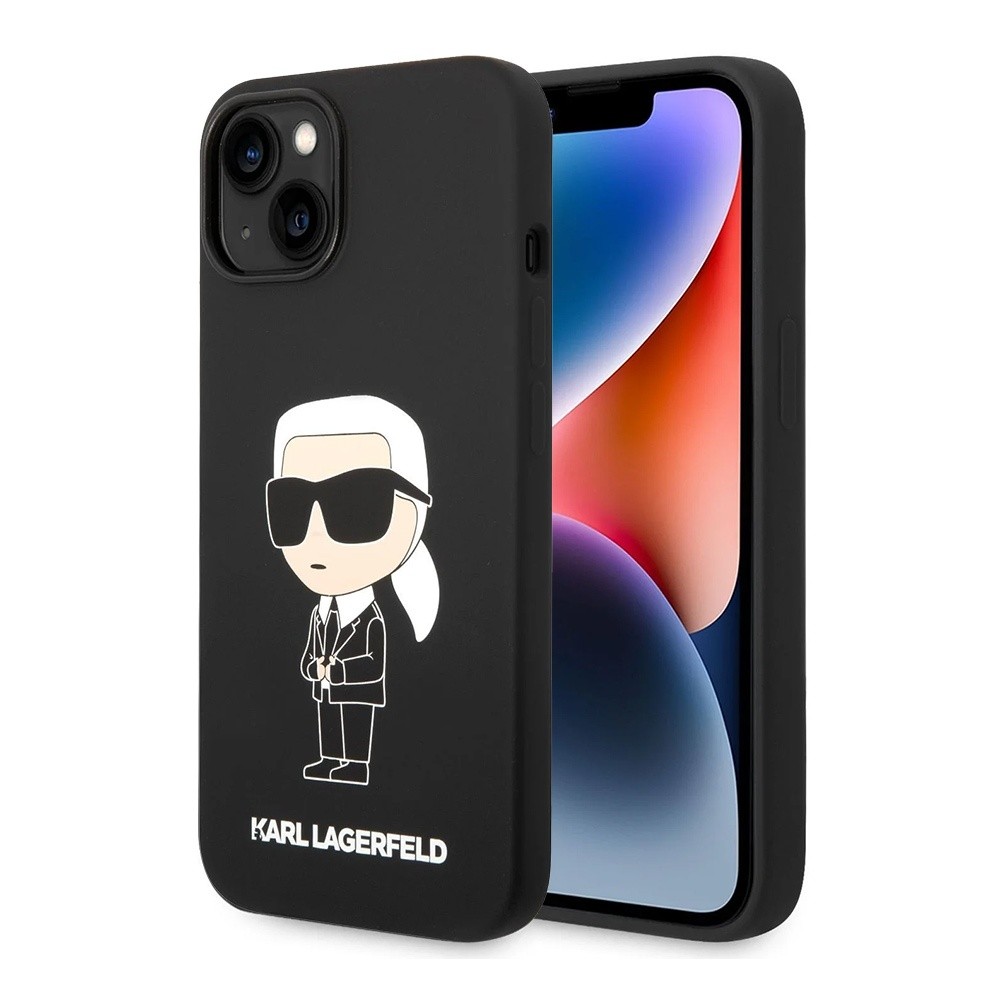 KARL LAGERFELD Maska za telefonHc Silicone NFT Ikonik za iPhone 15 Plus 6.7, Crna