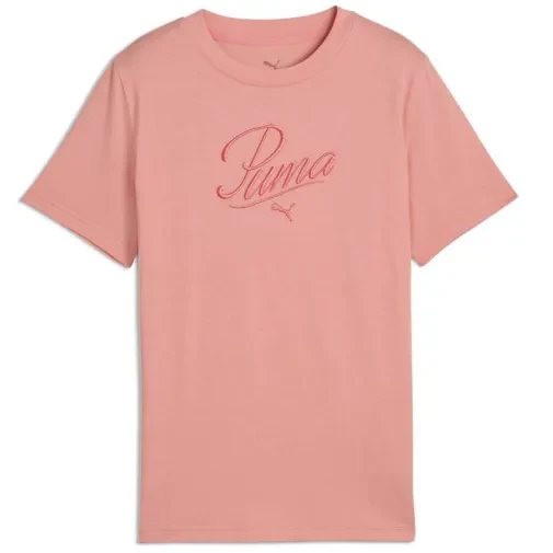 PUMA Majica za devojčice Ess Script Tee G, Kajsija